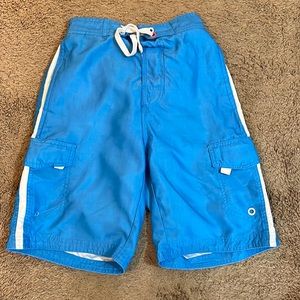 Adult size small blue Wave Zone swim trunks